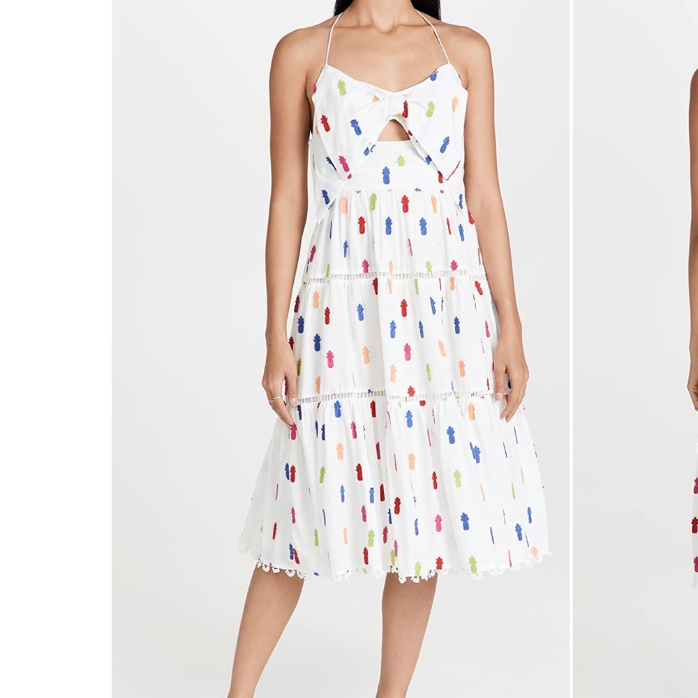 FARM RIO**Multicolor Pineapple Midi Dress***XS,S $389